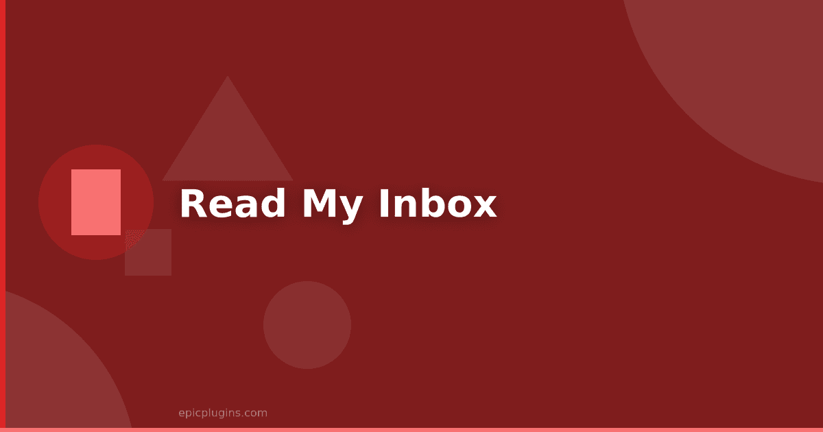Read my inbox..