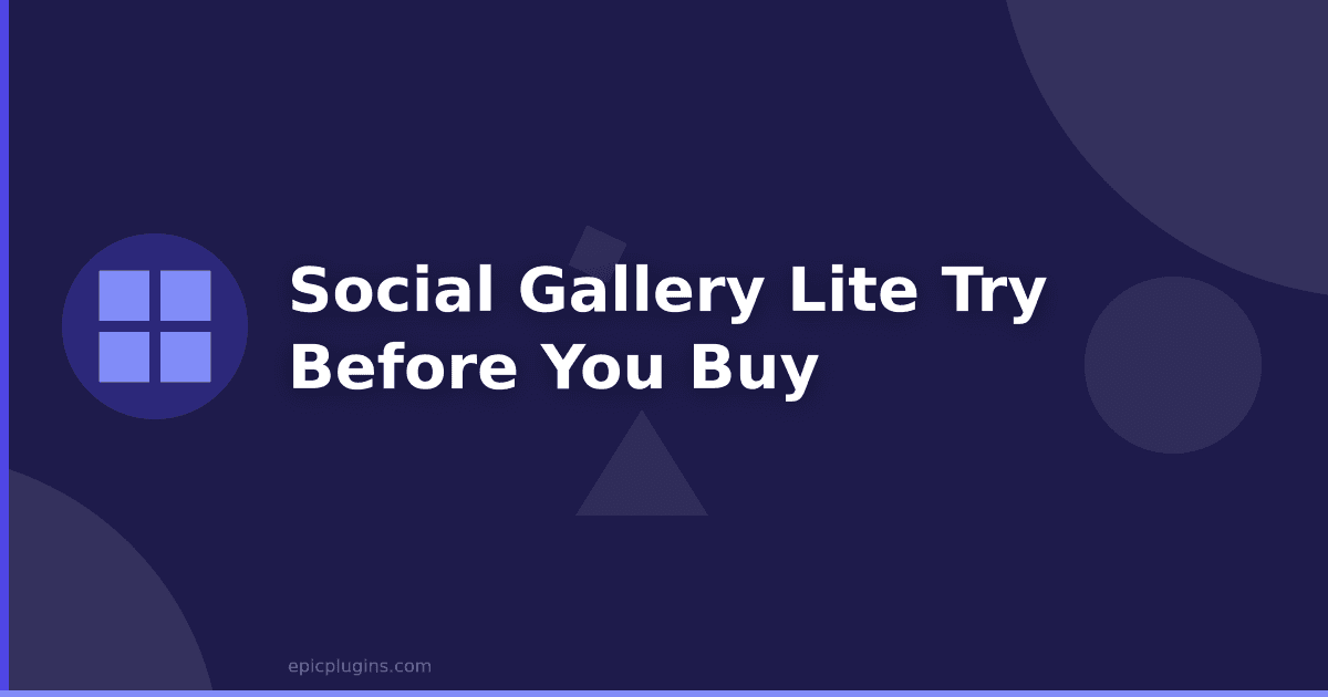 Social Gallery Lite: Try before you buy