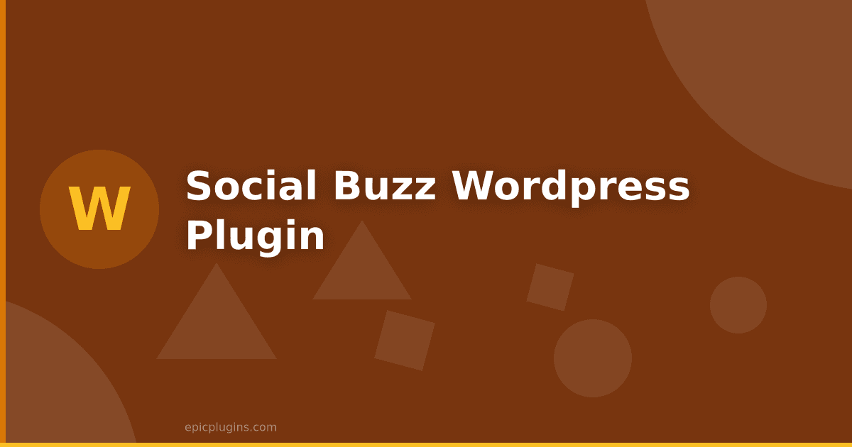 Social Buzz WordPress Plugin
