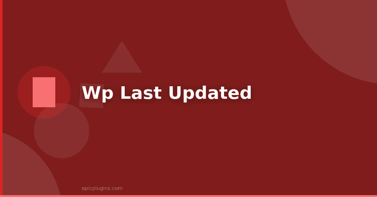 WP last updated