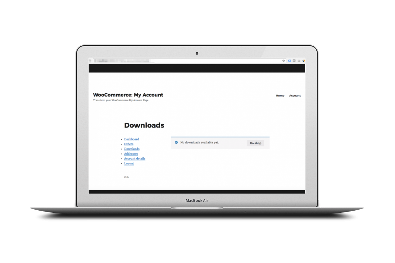 WOOCOMMERCE my account. My account. Account Page. My account WOOCOMMERCE Template. Page centered