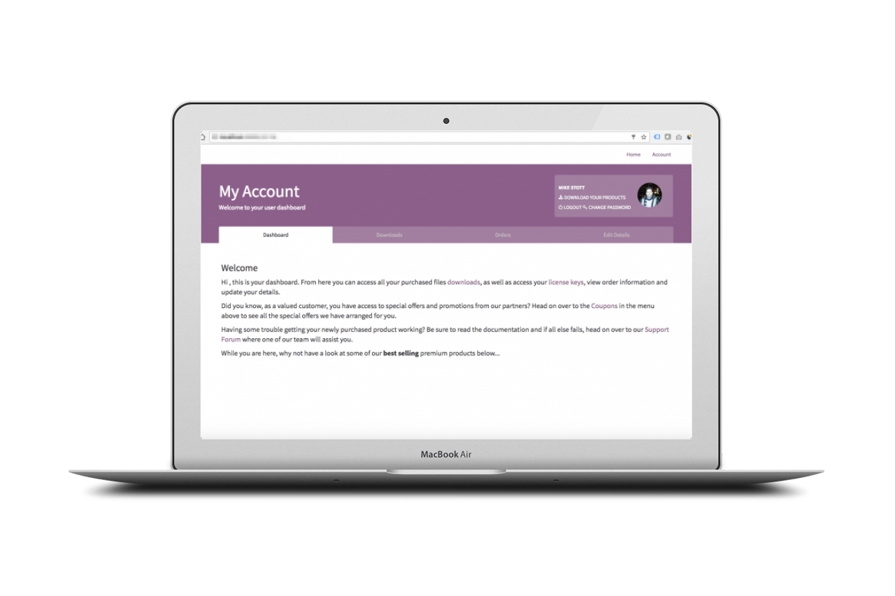 WooCommerce “My Account” Plugin – Epic Plugins